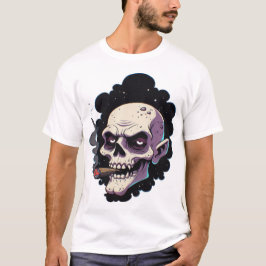Kantiger Vampir-Schädel T-Shirt