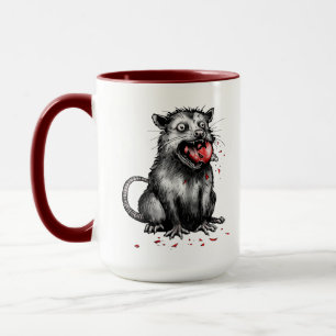 Kantiger Weihnachtsmüll Opossum Glas-Anhänger kaue Tasse