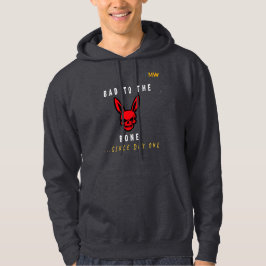 Kantiger Y2K-Hoodie mit Hundeschädel "Bad To The B Hoodie