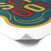 Kantiges Gelb OLD SCHOOL Grafikdesign Poster (Ecke)