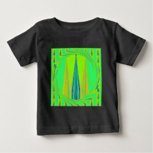 Kantiges geometrisches Neon-Design Baby T-shirt