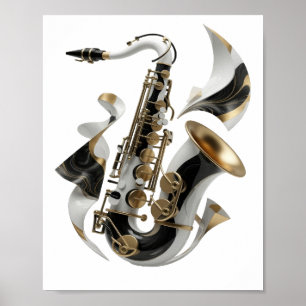 Kantiges Gold ABSTRACT ART Grafikdesign Poster