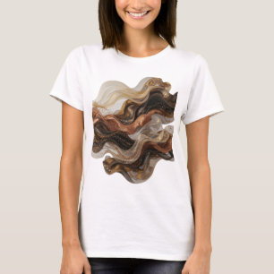 Kantiges Gold ABSTRACT ART Kunst Druck T-Shirt