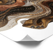 Kantiges Gold ABSTRACT ART Kunstposter Poster (Ecke)