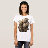 Kantiges Gold ABSTRACT ART Statement Design T-Shirt (Vorne ganz)