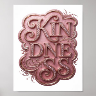 Kantiges Gold FREUNDLICHKEIT Benutzerdefiniertes D Poster