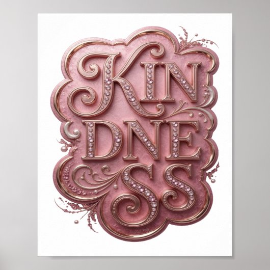 Kantiges Gold FREUNDLICHKEIT Benutzerdefiniertes D Poster (Vorne)