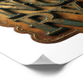 Kantiges Gold HUNGRY Grafikdesign Poster (Ecke)
