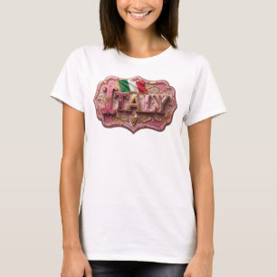 Kantiges Gold ITALY-Shirt-Design T-Shirt