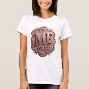 Kantiges Gold ME EST 1972 3D-Textkunst T-Shirt