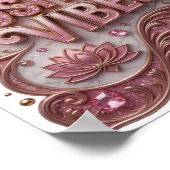 Kantiges Gold POSITIVE VIBES Design Poster (Ecke)