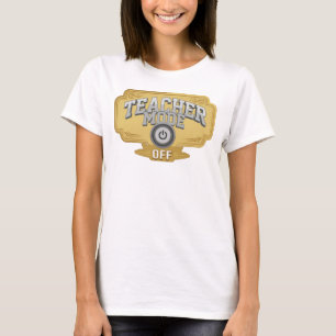 Kantiges Gold TEACH MODE OFF Originaldesign T-Shirt