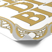 Kantiges Gold UNGLAUBLICH Kühnes Design Poster (Ecke)