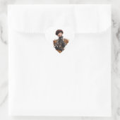 Kantiges Herz-Sticker mit Cyberpunk-Diva Herz-Aufkleber (Tasche)