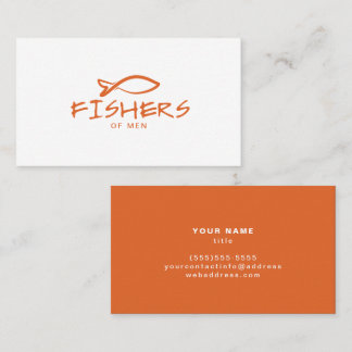 Kantiges Jesus-Fisch-Logo Christlich Visitenkarte