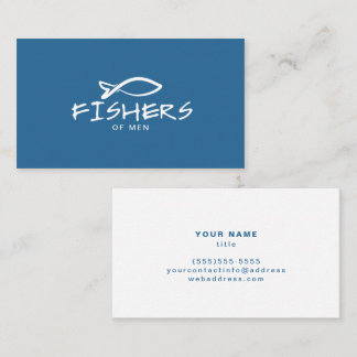 Kantiges Jesus-Fisch-Logo Christlich Visitenkarte