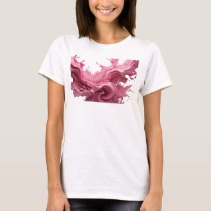 Kantiges Pink ABSTRAKTE KUNST Design T-Shirt