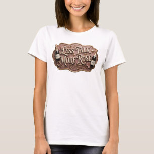 Kantiges Pink WENIGER REDEN MEHR ROSÉ Statement-T- T-Shirt