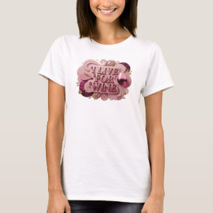 Kantiges rotes I LIVE FOR WINE T-Shirt