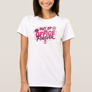 Kantiges rotes OUT OF OFFICE Modeprint T-Shirt