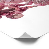 Kantiges Silber ABSTRACT ART Grafikdesign Poster (Ecke)