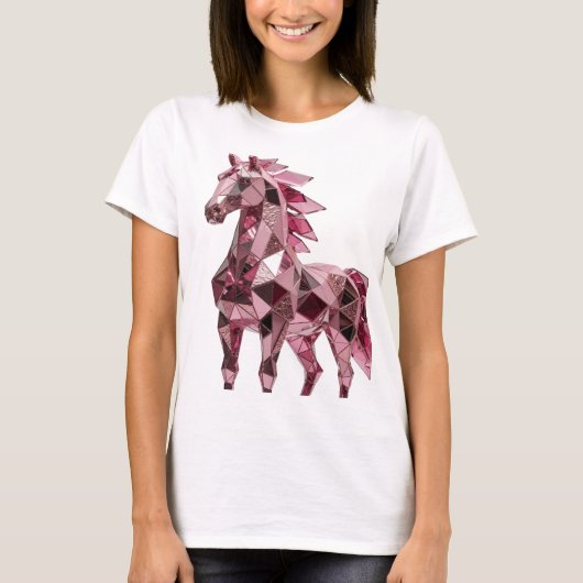 Kantiges Silber ABSTRACT ART Statement Design T-Shirt (Vorderseite)