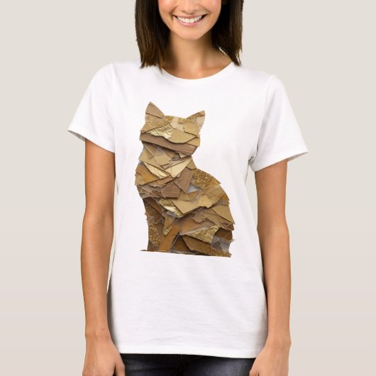 Kantiges Silber ABSTRACT ART Statement Design T-Shirt (Vorderseite)