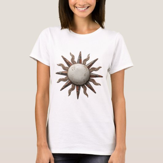 Kantiges Silber ABSTRACT ART Statement Design T-Shirt (Vorderseite)