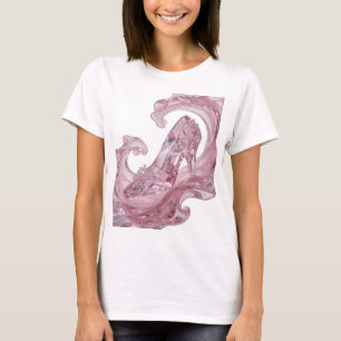 Kantiges Silber GLAS SCHUH Modernes Design T-Shirt