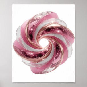 Kantiges Silber SPACE GALAXY Modernes Design Poster