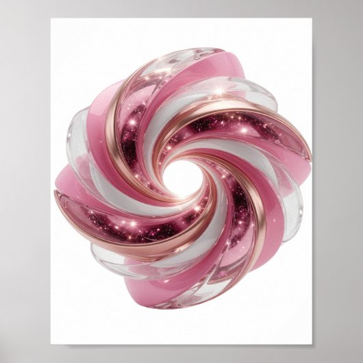 Kantiges Silber SPACE GALAXY Modernes Design Poster (Vorne)
