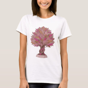 Kantiges Silber TREE OF LIFE Grafikdesign T-Shirt