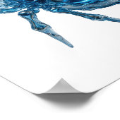 Kantiges Silber WATER SPIDER Druck Poster (Ecke)