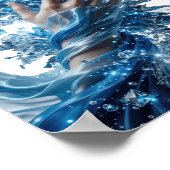 Kantiges Silber WATER'S WIZARDRY Fettes Design Poster (Ecke)