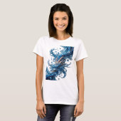 Kantiges Silber WATER'S WIZARDRY Fettes Design T-Shirt (Vorne ganz)