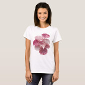 Kantiges Silbernes PINK GLITTERBLÄTTER Statement-T T-Shirt (Vorne ganz)