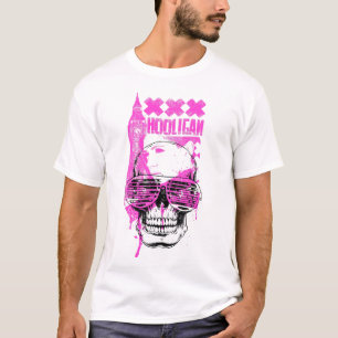 Kantiges Streetwear-Totenkopf-Grafik-T-Shirt Küh T-Shirt