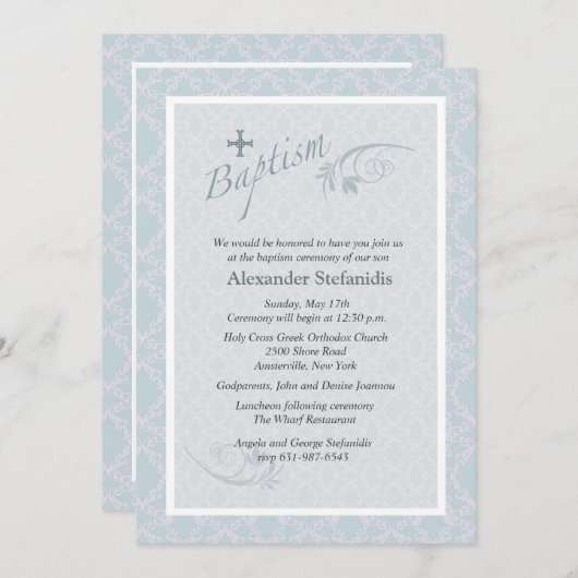 Kantillische Taufe Einladung (Vorne/Hinten)