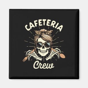 Kantine Dame Cafeteria Arbeiter Squad Skelett Cafe Magnet