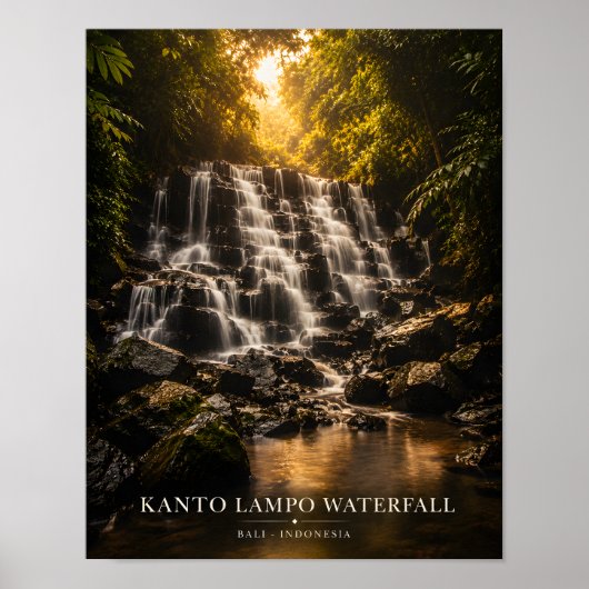 Kanto Lampo Wasserfall Bali Poster (Vorne)