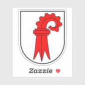 Kanton Basel-Landschaft Emblem, Schweiz Aufkleber (Blatt)