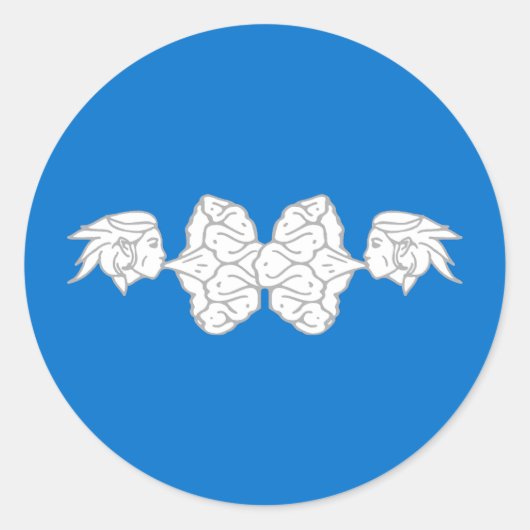 Kanton Elvegast Populace - Abzeichen Runder Aufkleber (Vorderseite)