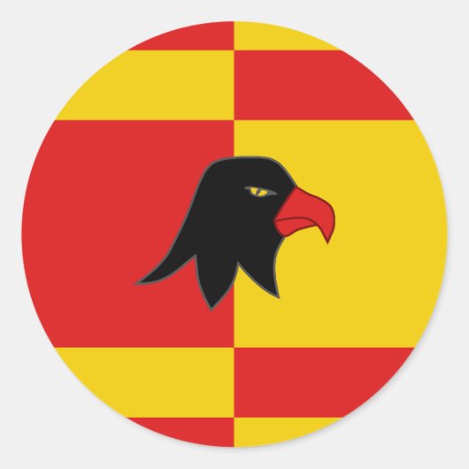 Kanton Falconcree Populace Abzeichen Runder Aufkleber (Vorderseite)