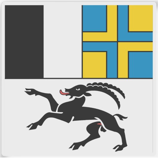 Kanton Graubünden, Schweiz Aufkleber (Vorderseite)