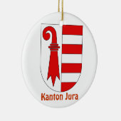 Kanton Jura*, die Schweiz-Weihnachtsverzierung Keramik Ornament (Rechts)