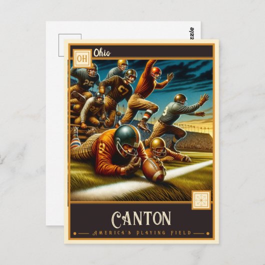 Kanton Ohio | VINTAG Postkarte (Vorne/Hinten)