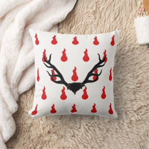 Kanton Silverhart Populace Abzeichen Throw Pillow Kissen