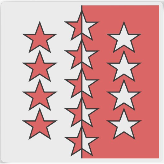 Kanton Wallis, Schweiz Aufkleber (Vorderseite)