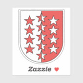 Kanton Wallis, Schweiz Aufkleber (Blatt)
