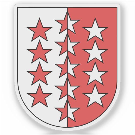 Kanton Wallis, Schweiz Aufkleber (Vorderseite)